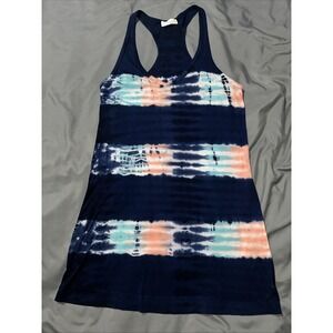 C&C California Women's Top Dress Tie Dyed Size Small Navy Blue